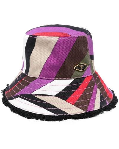 Emilio Pucci Iride-print Bucket Hat - Roze