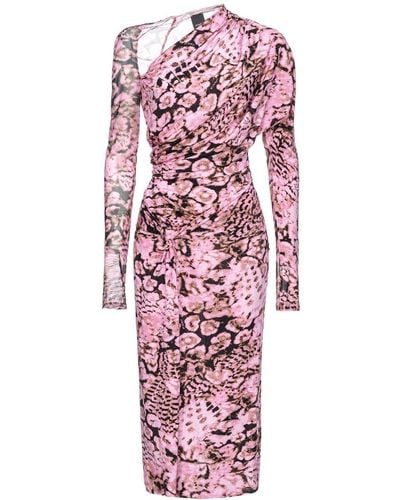 Pinko Midi-jurk Met Bloemenprint - Roze