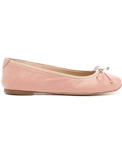 Casadei Bow-detail Baillerina Shoes - Pink