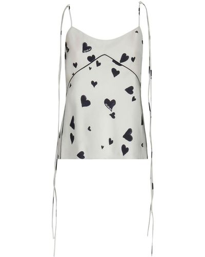 Marni Bunch of Hearts Camisole-Top - Weiß