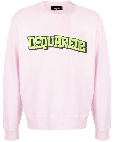 DSquared² Sweater Met Logoprint - Roze