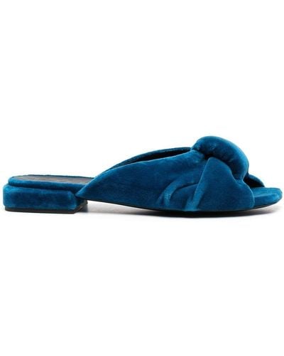 Furla Velvet Knot-detail 25mm Sandals - Blue