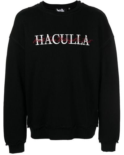 Haculla Sweater Met Borduurwerk - Zwart