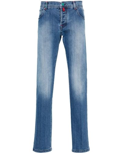 Kiton Mid-rise Slim-fit Jeans - Blue