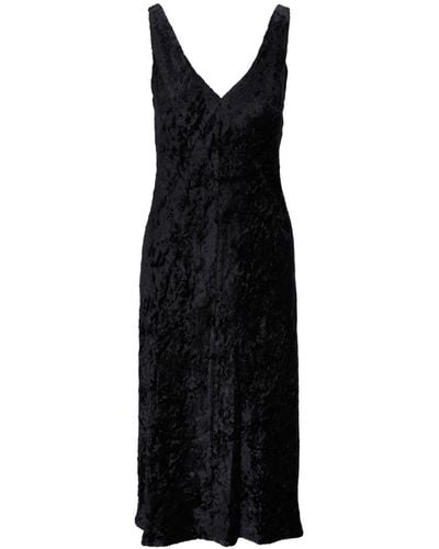 Vince Textured-velvet Slip Dress - Black