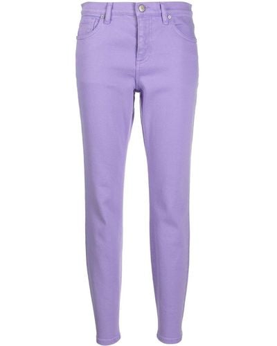 P.A.R.O.S.H. Slim Fit Cropped Jeans - Purple