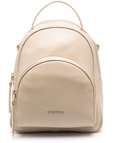 Coccinelle Lea Leather Backpack - Natural