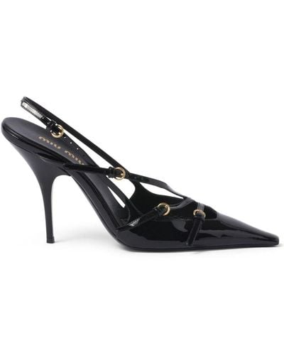 Miu Miu Patent Leather Court Shoes Shoes - Black