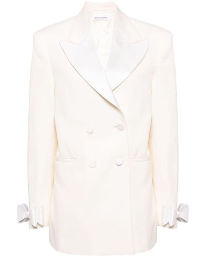 Mach & Mach リボンディテール ジャケットドレス - ホワイト