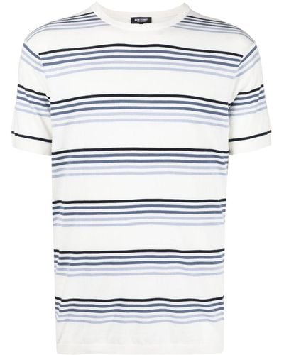 Ron Dorff Striped Knitted T-shirt - White