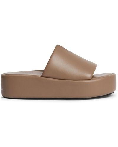 Balenciaga Claquettes Rise Sandale à plateforme - Marron