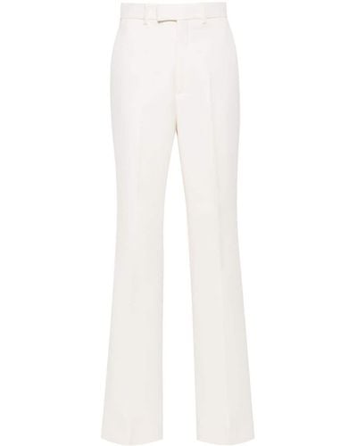 Gucci Silk-blend Straight-leg Trousers - White