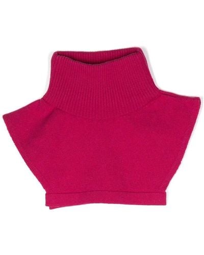 Barrie High-neck Cashmere Collar - Pink