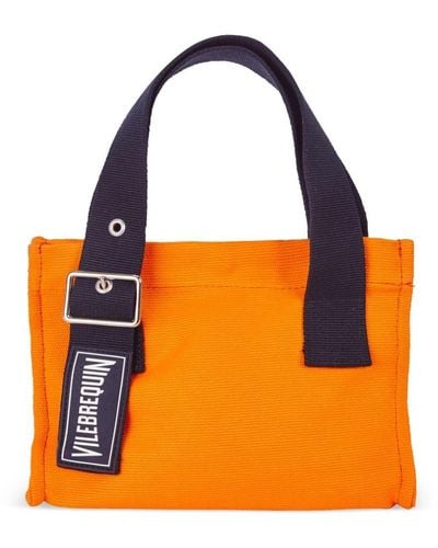 Vilebrequin Mini Logo-appliqué Beach Bag - Oranje