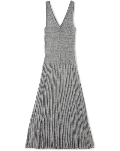 Closed Knitted Maxi Dress - Gray