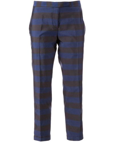 Thom Browne Cropped Tailored Trousers - Blue