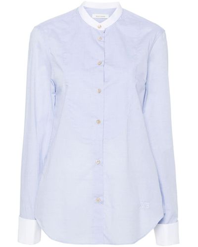 Wales Bonner River Cotton Chambray Shirt - Blue