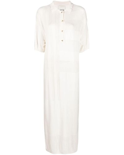 Aeron Garland Knitted Maxi Dress - White