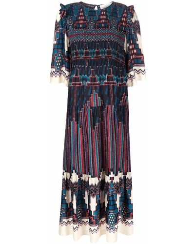 Ba&sh Paris Polka Dot-print Woven Midi Dress in Natural