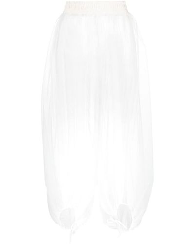 Styland Pantalones capri semitranslúcidos - Blanco