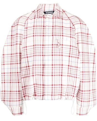 Jacquemus Checked Cotton Jacket - Red