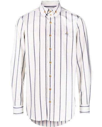 Vivienne Westwood Striped Poplin Shirt - White