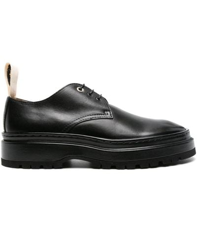 Jacquemus Les Pavane Leather Derby Shoes - Black