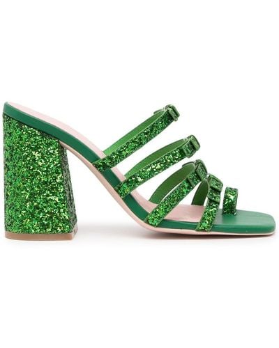 Macgraw Dorothy Glitter-detail Sandals - Green