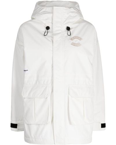 Chocoolate Logo-patch Hooded Jacket - White