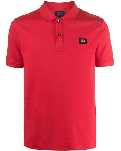 Paul & Shark Logo Patch Polo Shirt - Red