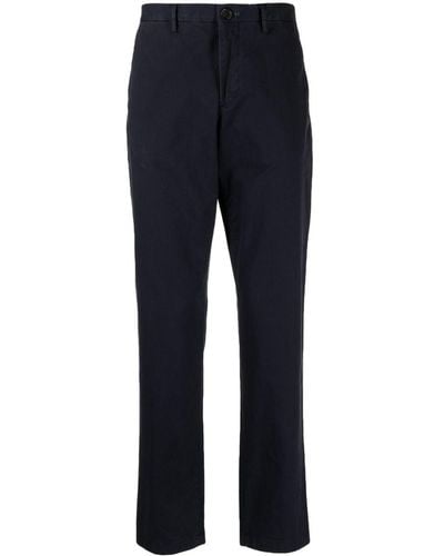 PS by Paul Smith Zebra-embroidered Straight-leg Trousers - Blue