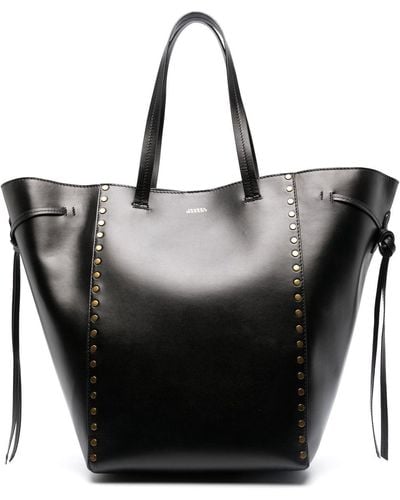Isabel Marant Oskan Leather Tote Bag - Black