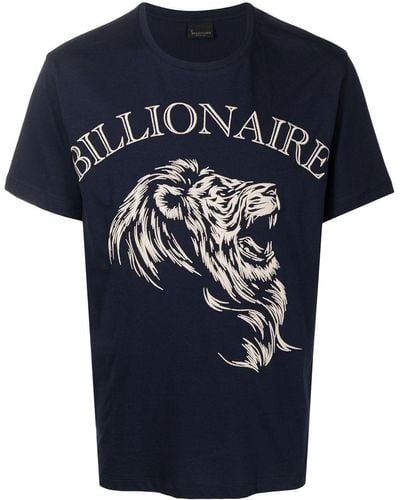 Billionaire Graphic-print Cotton T-shirt - Blue