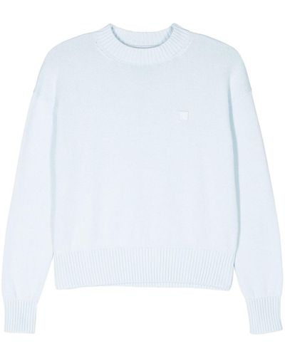 Calvin Klein Logo-appliqué Cotton Jumper - White