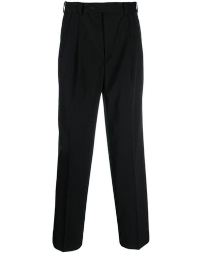 AURALEE Straight-leg Wool Tailored Pants - Black