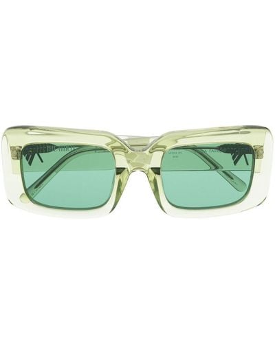 Linda Farrow Sonnenbrille mit transparentem Gestell - Grün