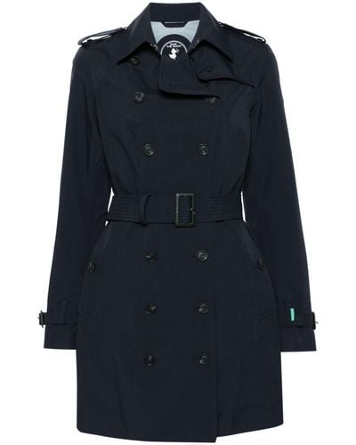 Save The Duck Audrey Belted Trench Coat - Blue