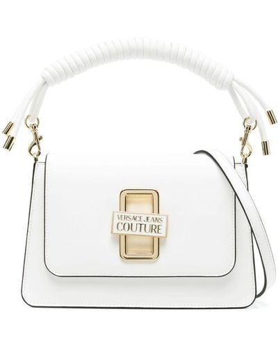 Versace Logo-clasp Tote Bag - White