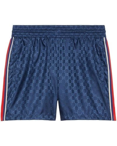 Mens Gucci blue GG Supreme Swim Shorts