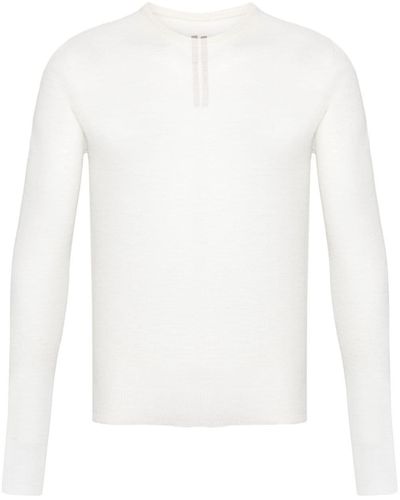 Rick Owens Fine-knit Virgin Wool Sweater - White