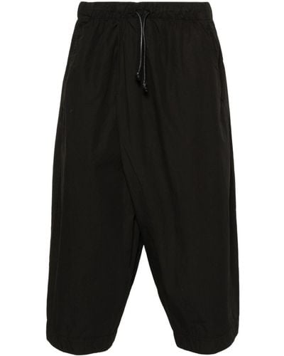 Transit Cotton Cropped Trousers - Black