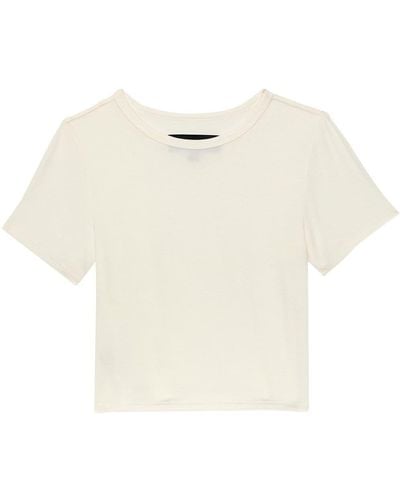 Purple Brand Logo-embroidered Cotton T-shirt - White
