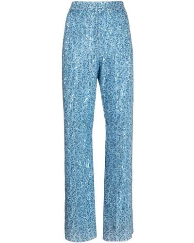 Stine Goya Pantaloni Markus con paillettes - Blu