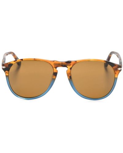 Persol Po9649s Pilot-frame Sunglasses - Natural