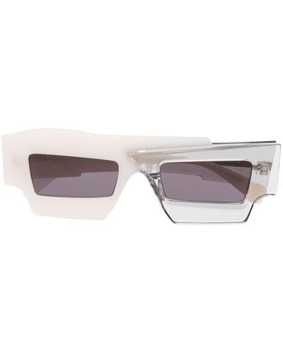 Kuboraum Eckige Sonnenbrille - Weiß