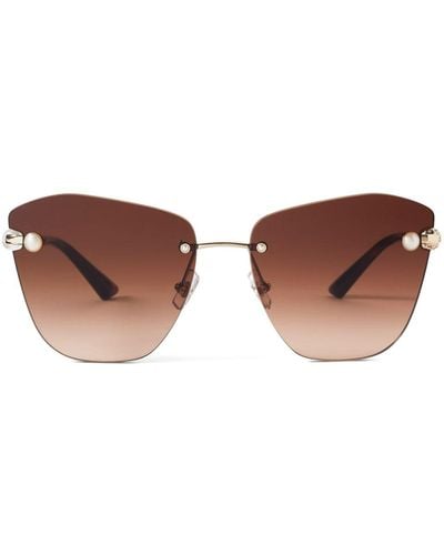 Jimmy Choo Lule Oversize-frame Sunglasses - Brown