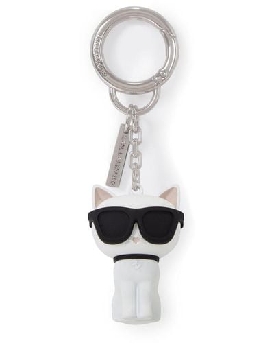 Karl Lagerfeld Porte-clés Mini Ikonik Choup 3D - Blanc