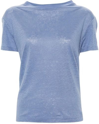 Vince Short-sleeve Linen T-shirt - Blue