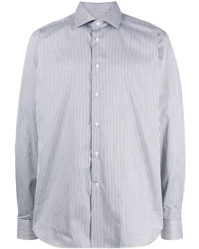 Corneliani Striped Cotton Shirt - Blue