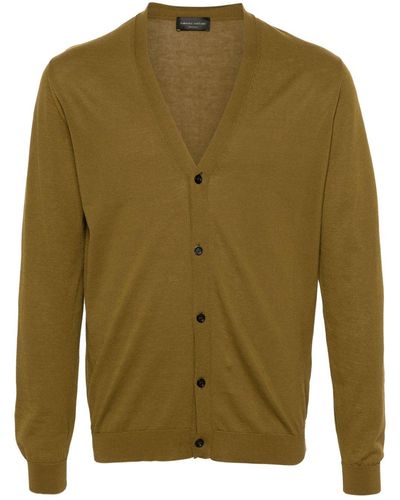Roberto Collina Button-up Fine-knit Cardigan - Green
